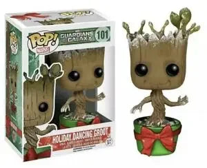 Funko Pop Marvel Studios 10 Anniversary Groot (Gold Chrome) 378 Galaxy Guardians Holiday Dancing Grooted 101 # Vinyl Figure toy