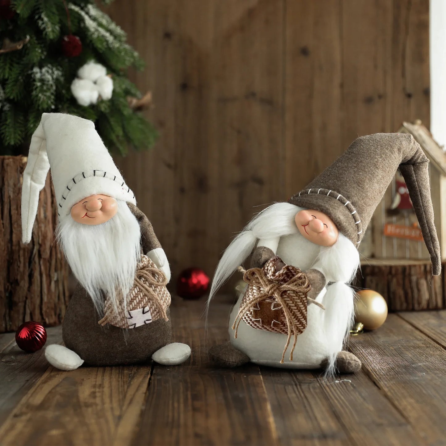 Christmas Gnomes Decoration Swedish Gnome Plush Ornament Tomte Santa Elf Dwarf Doll for Thanksgiving Christmas Decorations