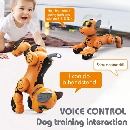 RC Robot Electronic Dog Stunt Dog Voice Command Voice interaction with child Programmable Touch-sense Music Song Toys for Kids