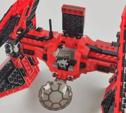 HOT TOY 496Pcs Crimson Space 75240 Interceptor Tie-Fighter Building Blocks Bricks Toys Kid Birthday Christmas Gifts