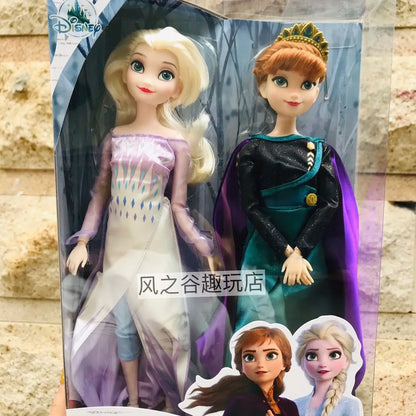 Original Disney Frozen 2 Elsa Anna Figure Princess Doll Toys Snow Queen Children Girls Clothes For Dolls Children Christmas Gift