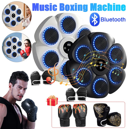 Music Boxing Machine BT Boxing Reaction Wall Mounted Target Type C Charging Boxing Training Punching Equipment for Kids Adults