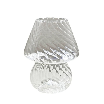 Glass Vase Home Decoration Lamp Flower Vase Mushroom Vases Decorative Vase Hydroponic Vase Tealight Holder Aesthetic Room Decor