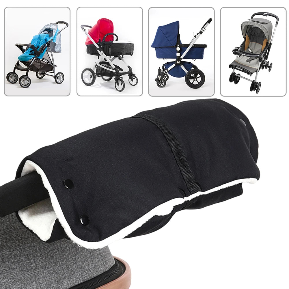 Winter Pram Hand Muff Baby Carriage Pushchair Warm Fur Fleece Hand Cover Buggy Clutch Cart Muff Glove Stroller Accessories