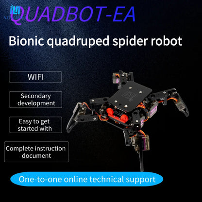 Bionic Quadruped Spider Scientific Robot Kit Toy for Arduino, Multi-function DIY Assembly Building Blocks Smart Toys