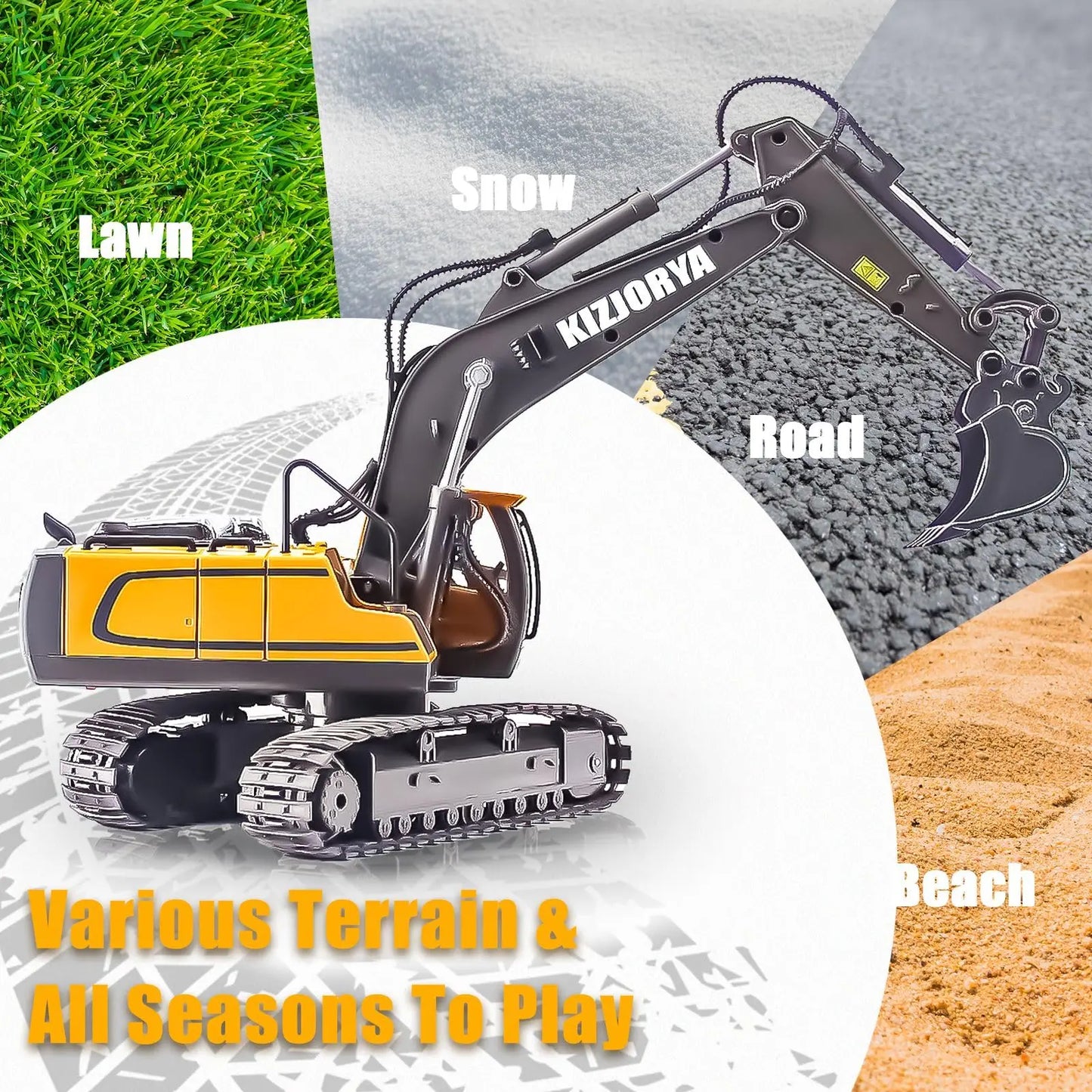 New Remote Control Engineering Vehicle Crawler Truck Bulldozer Toys RC Excavator Dumper Car 2.4G for Boys Kids Christmas Gifts