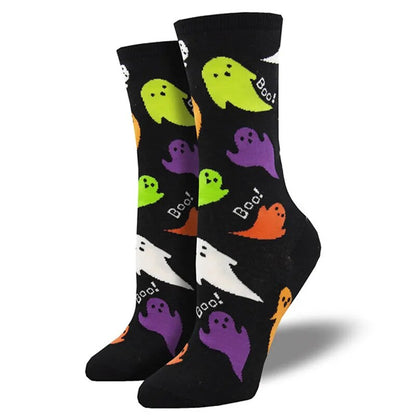 New Harajuku Halloween Creative Funny Pumpkin Jacquard Tide Socks Men And Women Couples In Tube Socks