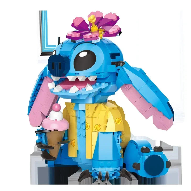 Miniso Disney New Lilo & Stitch Compatible Building Blocks Bricks Desktop Decorations Girls Boys Birthday Christmas Gift Toys