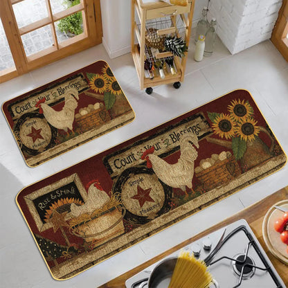 Kitchen Mat Non-slip Kitchen Rug Kitchen Carpet Absorbent Mat Hallway Bedroom Living Room Long Floor Carpet Entrance Doormat