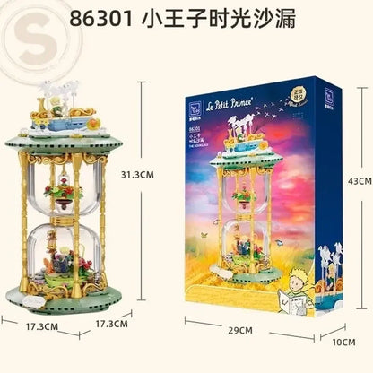 Little Prince Series Co-branded Time Hourglass Educational Desktop Ornaments Splicing Model Toys Creative Christmas Gifts