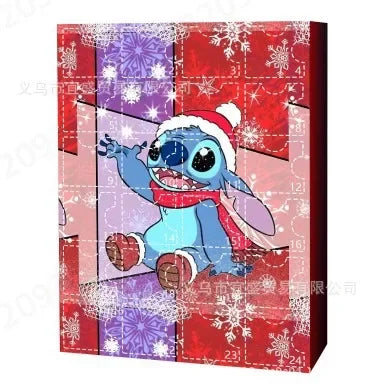 New Style 24pcs Stitch Advent Calendar for Kids Minnie Surprise Toys for Children 2024 Christmas Gifts