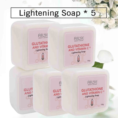 AILKE Brightening Skin Care Set, With Vitamin C, Glutathione, Deep Moisturizing, Smooth Soft Skin, Improve Skin Radiance