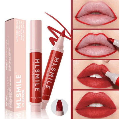 Lip Stain Marker Waterproof Long Lasting Color Effect Proof Matte Lips Hydrating Smudge Lip Sweat Finishing Makeup Pen Non T7T7