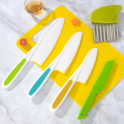 Plastic knife fruit knife set does not hurt hand-cut vegetable cutting cake toy knife set