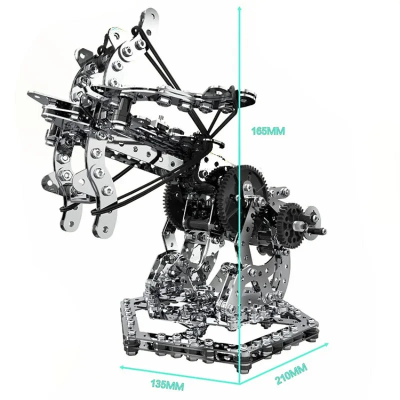 Dragon-hunting Crossbow Metal Building Block Set 3D Mechanical Model Launchable Assembly Toy Creative Gift for Teenagers Adults