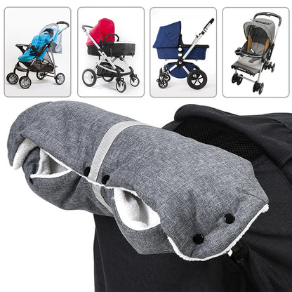 Winter Pram Hand Muff Baby Carriage Pushchair Warm Fur Fleece Hand Cover Buggy Clutch Cart Muff Glove Stroller Accessories