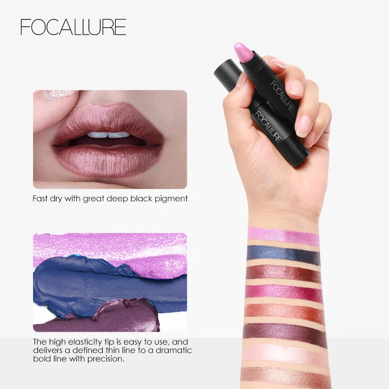 FOCALLURE 31 Colors Matte Lipstick Pencil High Crayons Gloss Long-lasting Waterproof Lip Balm Pen Lips Makeup Women Cosmetics