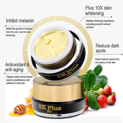 AILKE Lightening Face Cream, Reduce Dark Spots, Inhibit Melanin, With Collagen, Glutathione, For All Skin Types