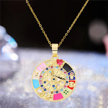 Juya 18K Real Gold Plated Micro Pave Zircon Butterfly Horse Bees Cat Leopard Pendant Necklace For Women Birthday Christmas Gift