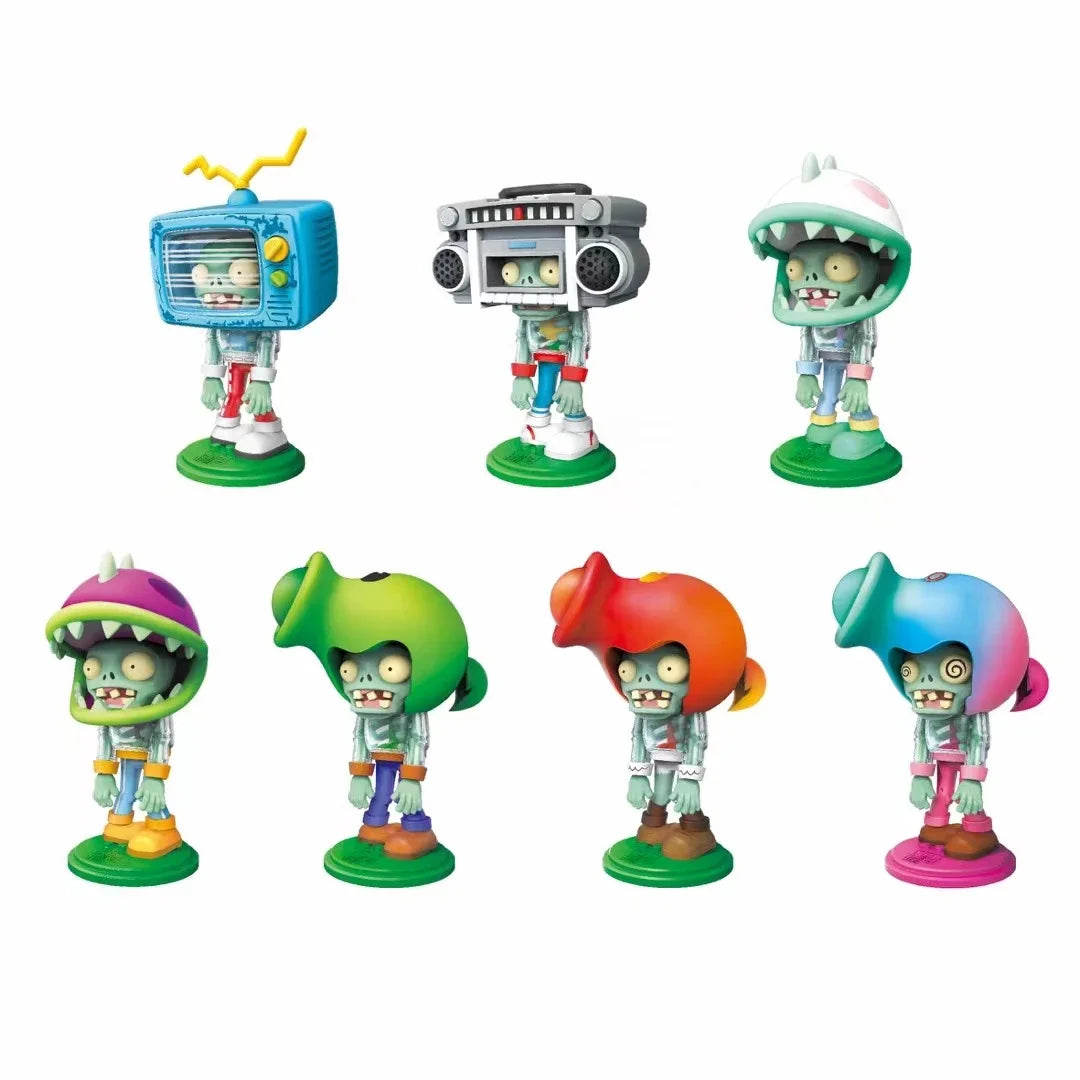 Plants Vs Zombies Building Blocks Toy Surprise Blind Box Variety Party Series 7 Styles Action Figures Collection Boys Toys Gift