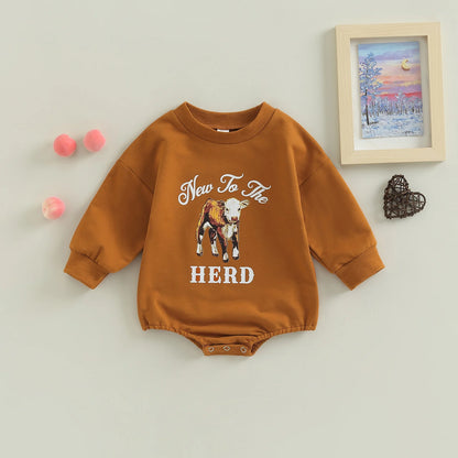 Citgeett Spring Autumn Infant Baby Boys Girls Jumpsuit Letter Print Long Sleeve Bodysuit Fall Clothes