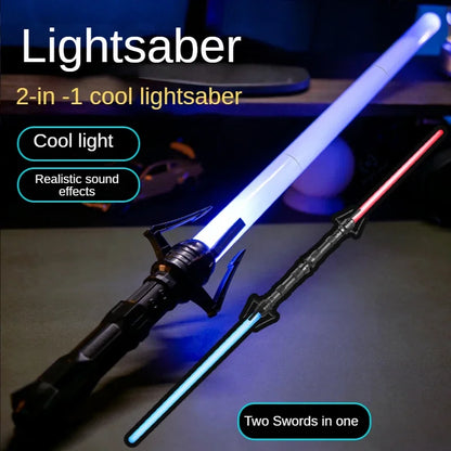 2024 New Laser Sword Toy Star Light Sword Luminous Fluorescent Rod Laser Rod Children's Sword Toy War Gift Outdoor Toys Scalable