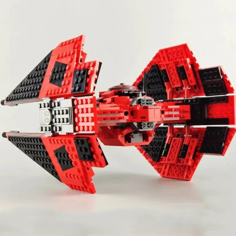 HOT TOY 496Pcs Crimson Space 75240 Interceptor Tie-Fighter Building Blocks Bricks Toys Kid Birthday Christmas Gifts