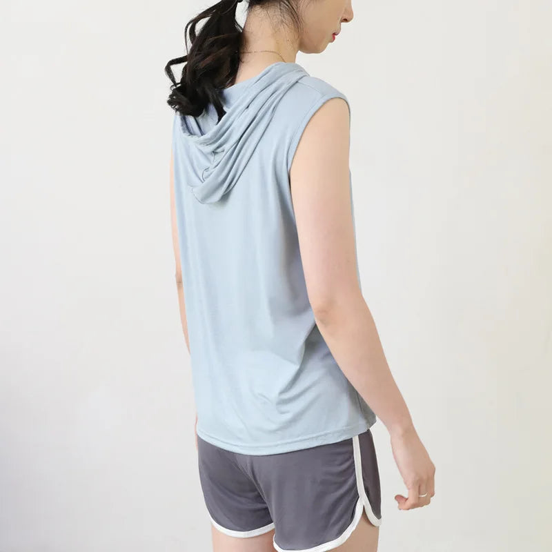 Women's Tank Tops Modal hoodies Tshirt sleeveless Loose Casual Tee Top Summer thin streetwear T-shirt