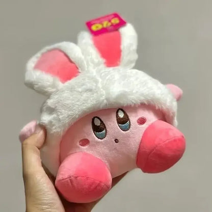 Anime Kawaii Cute Star-Kirby Rabbit Ears Stuffed Peluche Plush Quality Cartoon Toys Great Christmas Birthday Gift for Children