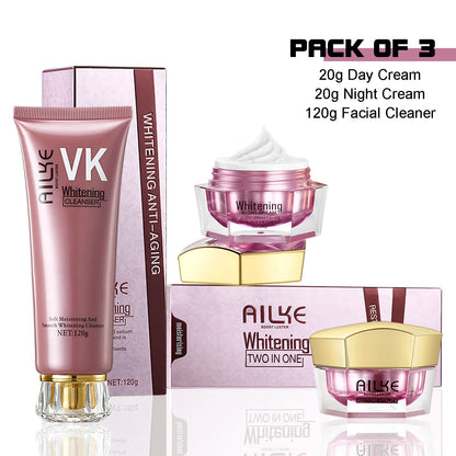 AILKE Lightening Face Cream, Reduce Dark Spots, Inhibit Melanin, With Collagen, Glutathione, For All Skin Types