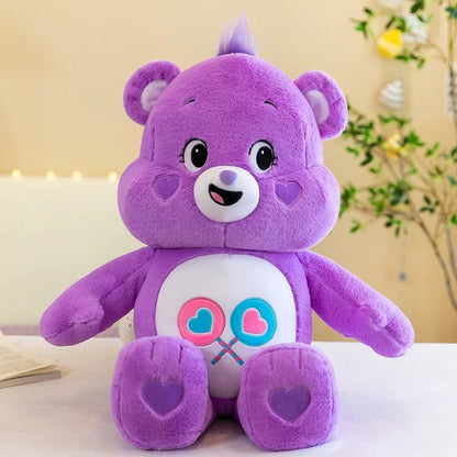 27cm Rainbow Care Bear Soft Plush Doll Pillow Cute Care Bear Cartoon Animal Stuffed Toys Ornaments Kids Christmas Gifts