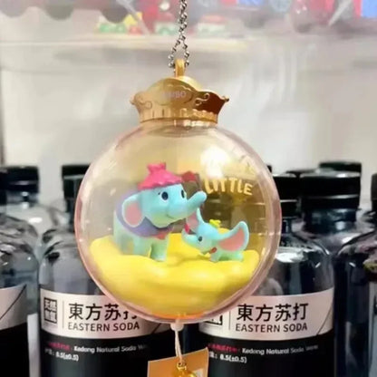 Cute Disney Anime Blind Box Dumbo Wishing Wind Chimes Crystal Ball Blind Box Blessing Pendant Room Decoration Toy Christmas Gift