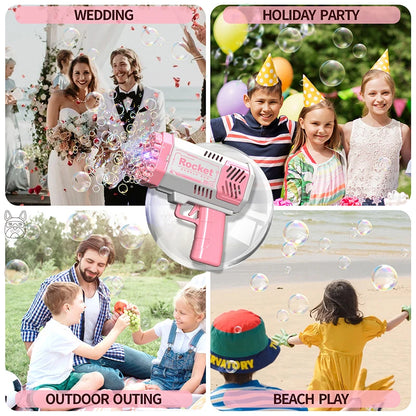 Children Handheld Bubble Gun Toy for Kids Gifts Astronaut Fully Automatic Bubble Machine Bubbles Gun Outdoor Wedding Party Toys