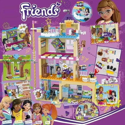 865pcs Friendship Club Hobbies Blocks Friends Hotel and House Toys Sets Friends for Girl Christmas Gifts