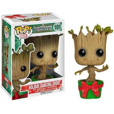 Funko Pop Marvel Studios 10 Anniversary Groot (Gold Chrome) 378 Galaxy Guardians Holiday Dancing Grooted 101 # Vinyl Figure toy