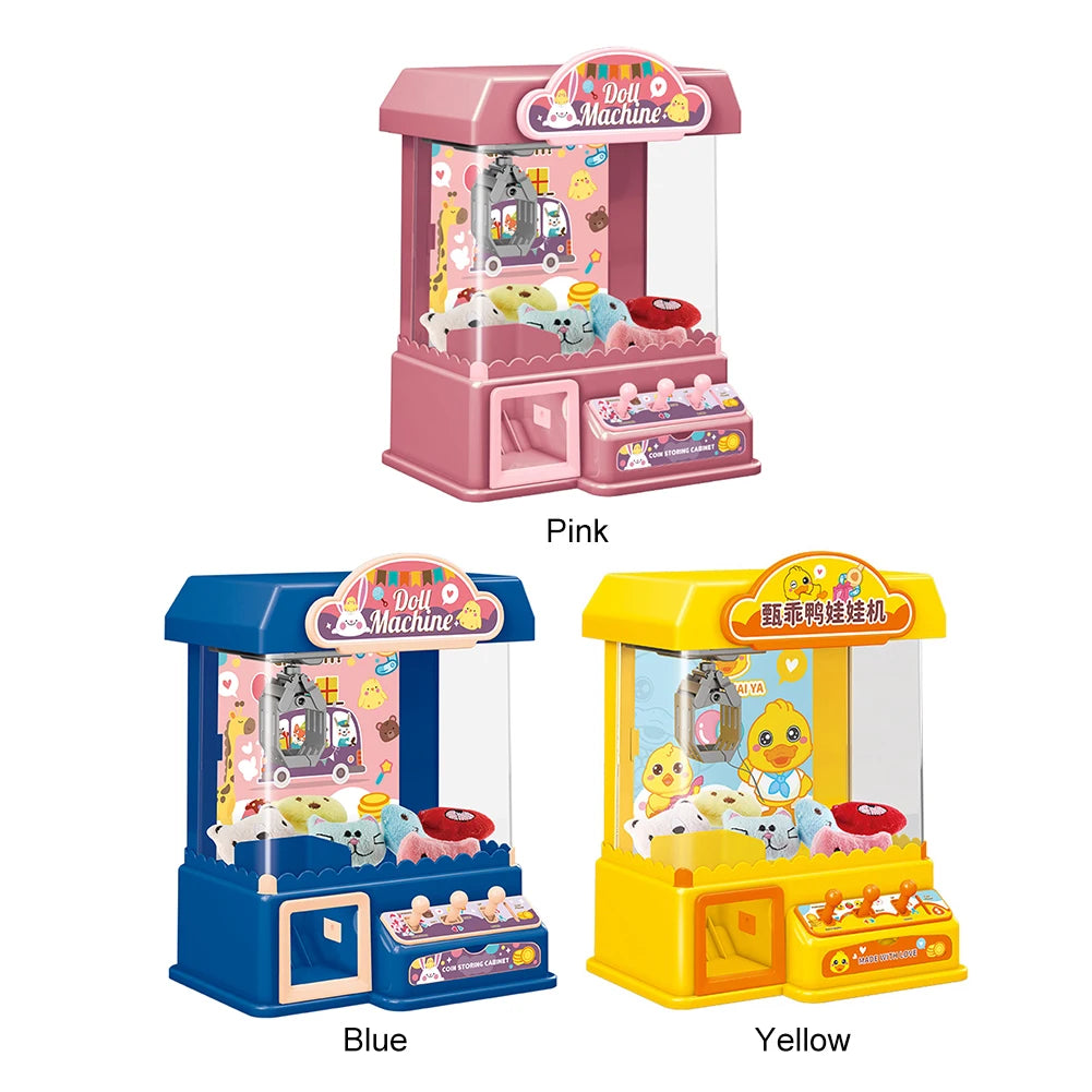 Doll Claw Machine Arcade Claw Game Machine Toy with 10 Dolls 10 Capsule Gifts for Girls and Boys for Kids 6 Years Old and Up