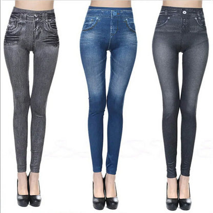 Stretch Pants For Women With Pockets Womens Denim Jeans Stretch Pencil Trousers Slim Long Pants Pants Classic For Women