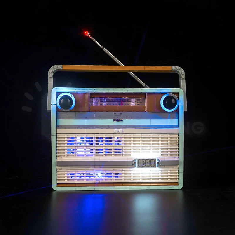 Brick Bling LED light model 10334 is suitable for Retro Radio building block gifts (including lighting accessories only)