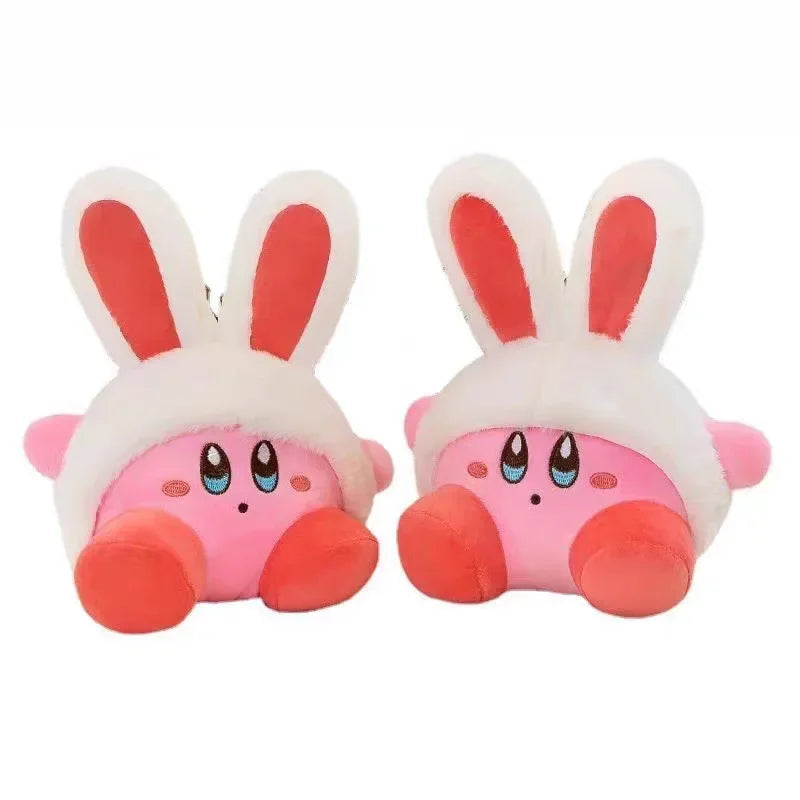 Anime Kawaii Cute Star-Kirby Rabbit Ears Stuffed Peluche Plush Quality Cartoon Toys Great Christmas Birthday Gift for Children