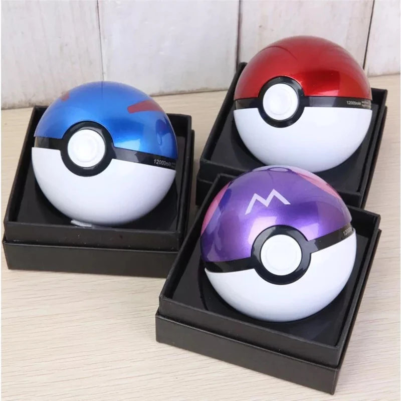 Pokemon Ball Mobile Power Supply Cartoon Large-capacity Pocket Ball 8000 Mah Power Bank Anime Kawaii Pikachu Toys Christmas Gift