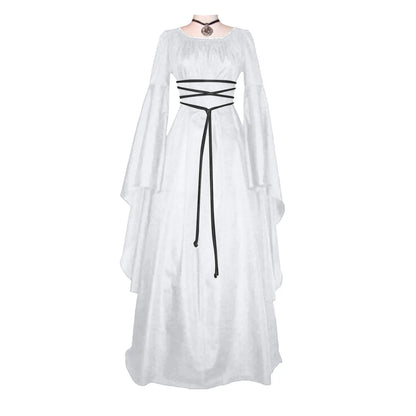 Medieval Gothic Style Retro Cosplay Clothing Long Sleeved Dress Women's Party Dress Mardi Gras Stage Performance Costumes