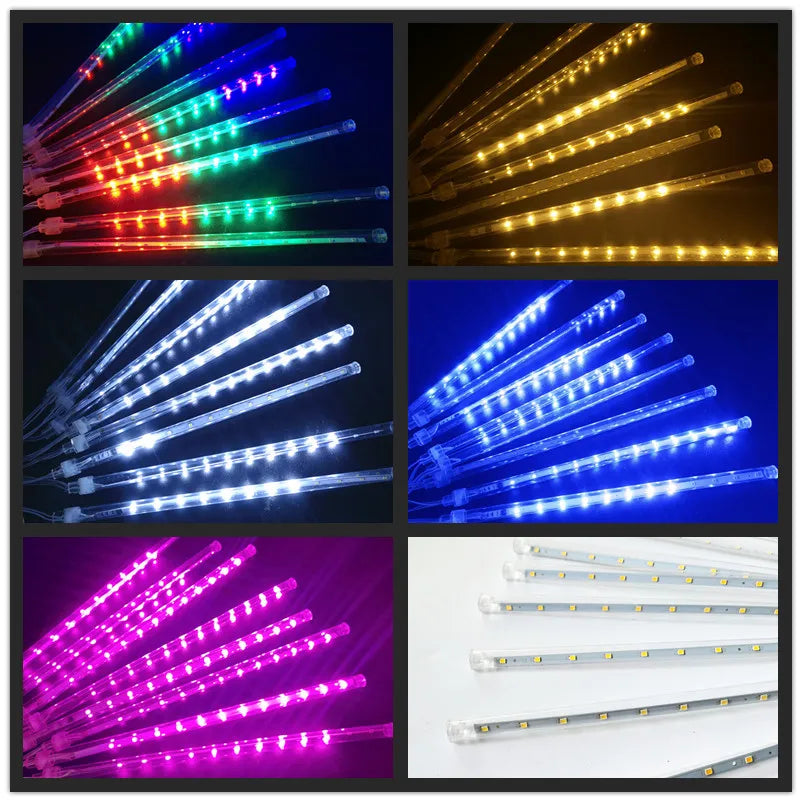 Outdoor LED Meteor Shower Lights Led Street Garland Fairy String Light Waterproof for Christmas Party Garden Holiday Decorations