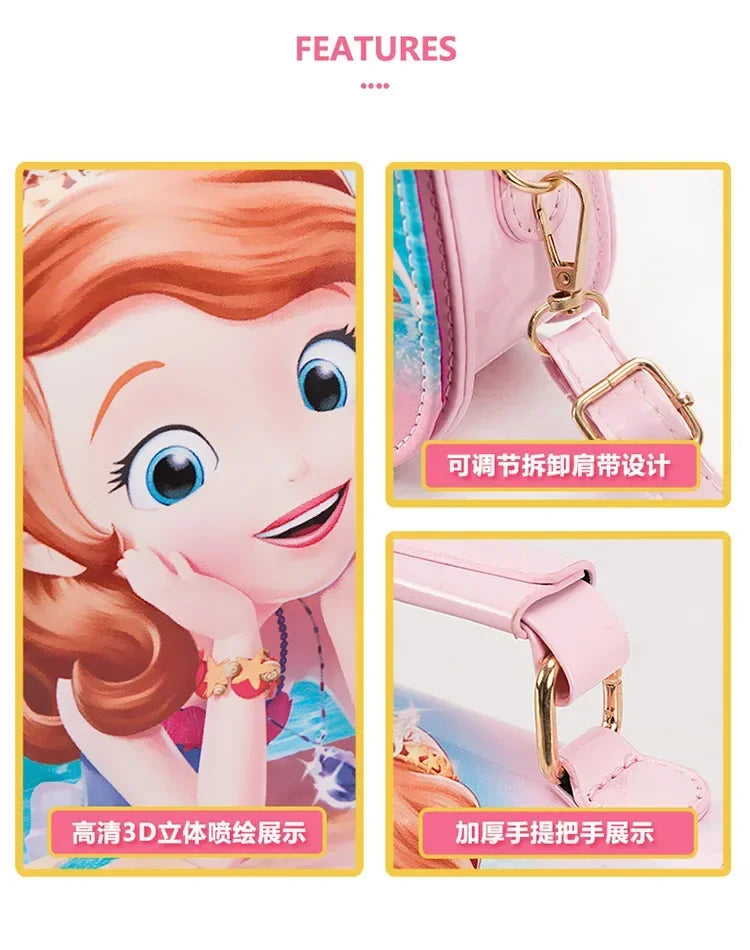 Disney Frozen 2 Elsa Anna  Princess Childrens Toys Shoulder Bag Girl Sofia Princess Baby Handbag  Kid Fashion Shopping Bag Gift