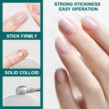 Nailpop Solid Nail Patch Gel Easy Stick Gummy Adhesive Bond UV Glue For American Pose Capsule Tips Strong Adehesion 10ml