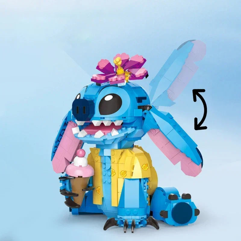 Miniso Disney New Lilo & Stitch Compatible Building Blocks Bricks Desktop Decorations Girls Boys Birthday Christmas Gift Toys