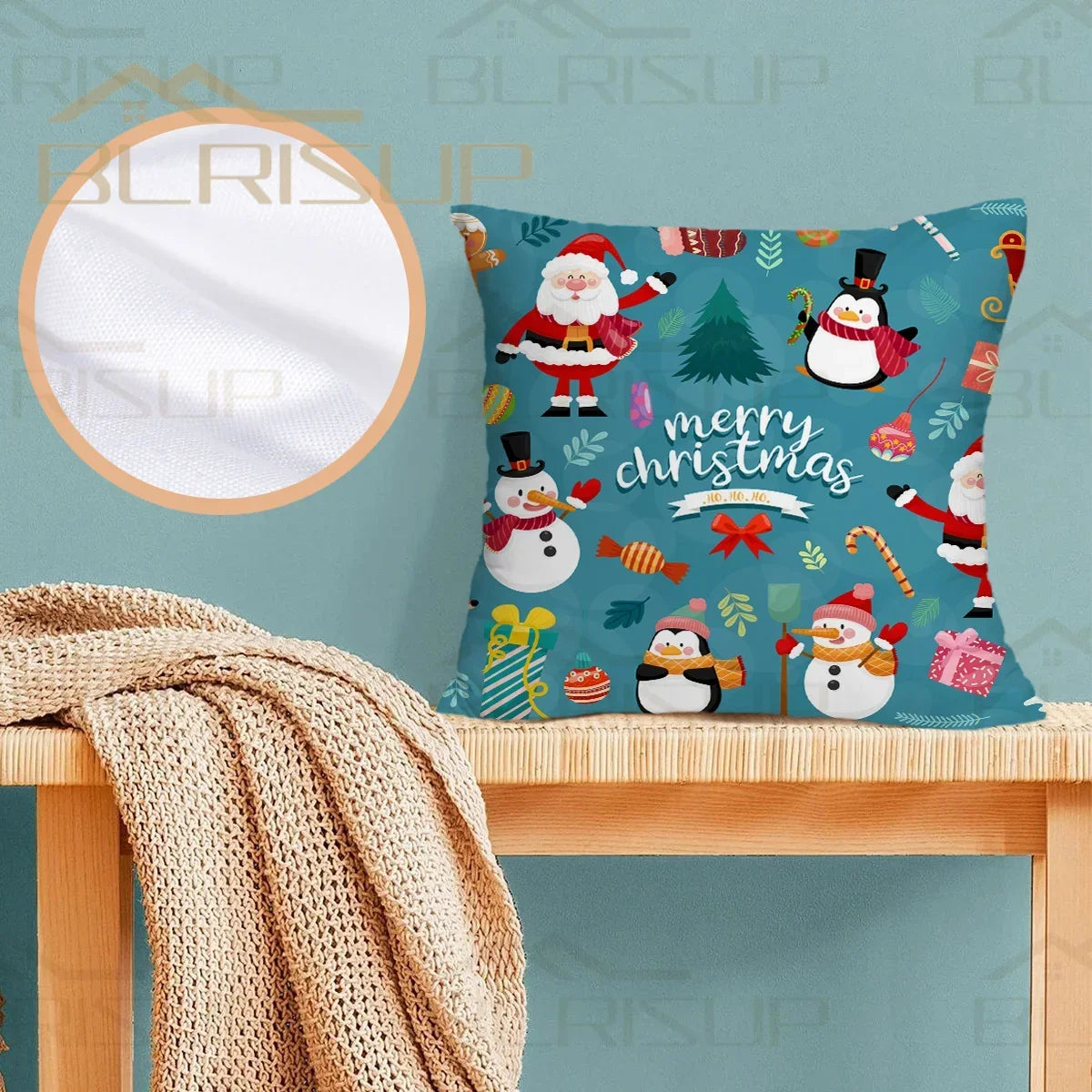 Bedroom Living Room Home Decor Merry Christmas Cushion Cover Pillowcase Christmas Ornament Home New Year Gifts