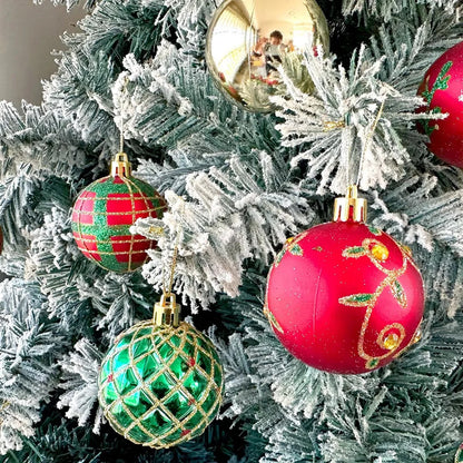 30Pcs Christmas Ball Christmas Tree Decor Ornaments 6cm Size Home Decor Xmas Hanging Tree Pendants New Year Ball Accessories