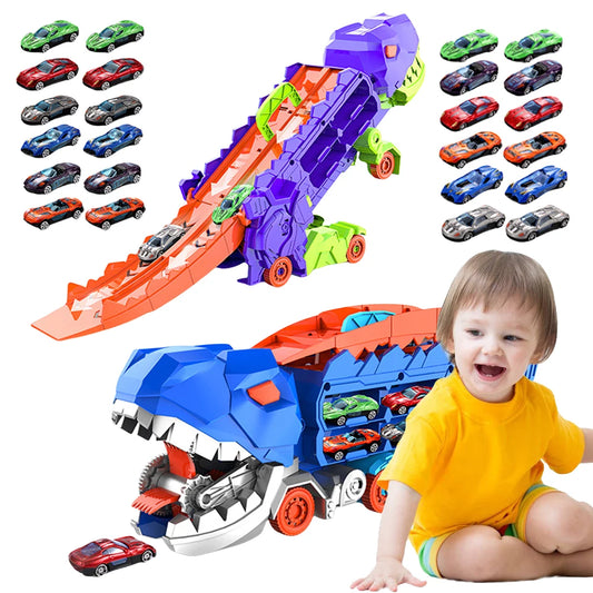 Ultimate Transporter Hauler Toddler Toys Dinosaur Transporter Truck Toddler Car Toys Set Gifts for Kids Ages 3 4 5 6 Years Old