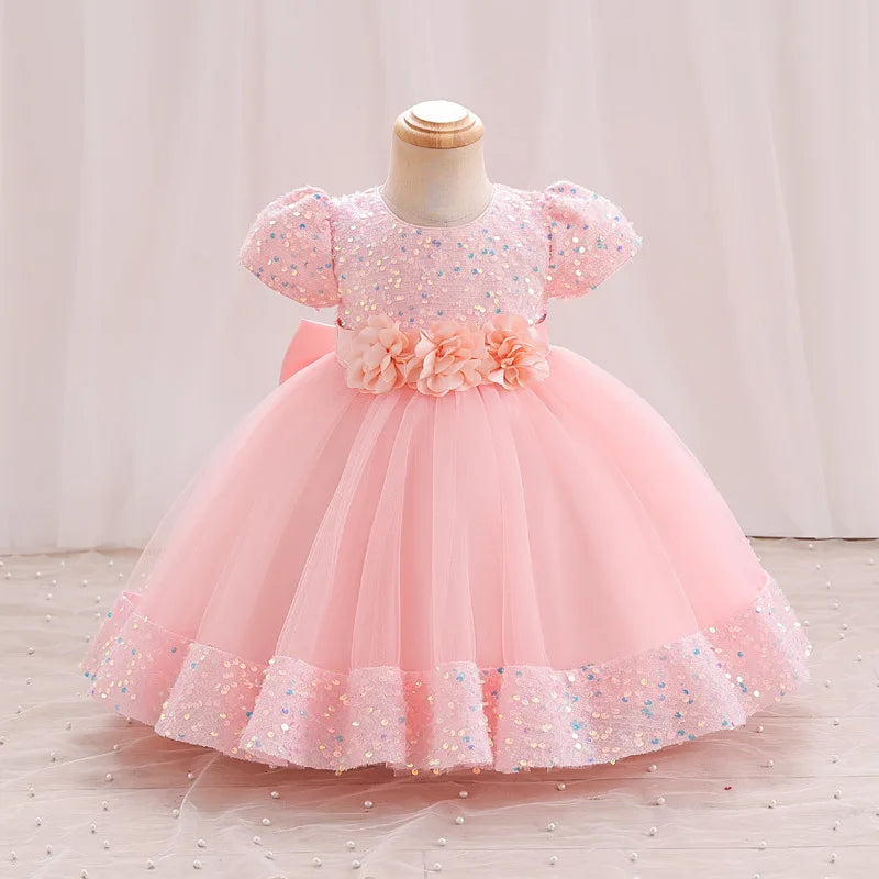 2024 opular baby girl birthday party dress 9 months to 5 year old Princess Christmas party Christmas Party Party Cake eveni