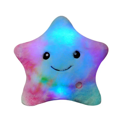 Cute Led Light Star Pillow Stuffed Soft Star Luminous Throw Pillow Cute Cushion With Colorful Light Child Girls Christmas Gift